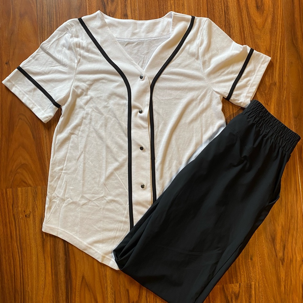 Weissman White Baseball Jersey & Ultra Tech Pocket Jogger pants Baseball Player